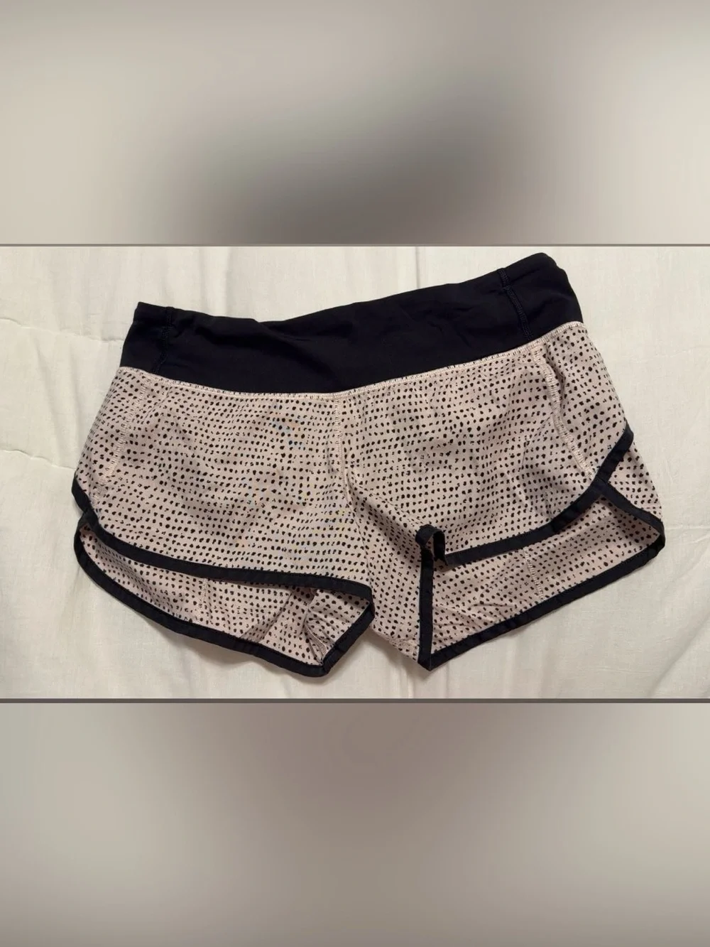 Women’s Black-Trim Pink Dot Athletic Shorts